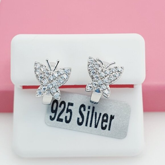 925 Sterling Silver Cubic Zirconia Earrings, U19254648 - Picture 7 of 11